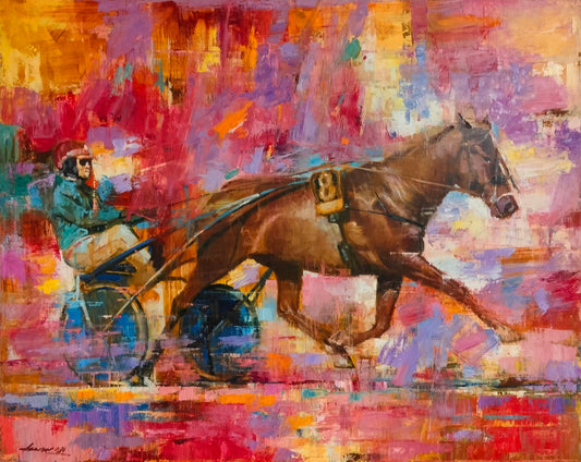 Trotting sport/ painting