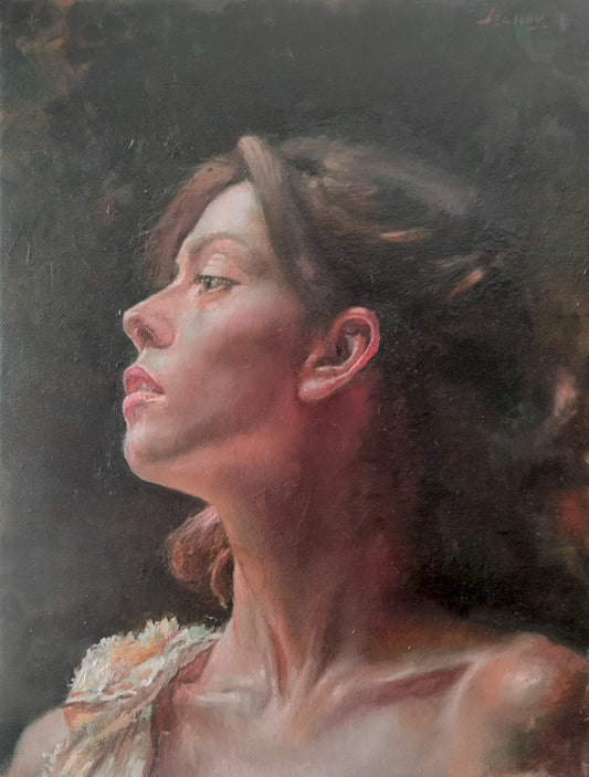 Girl's profile/ painting