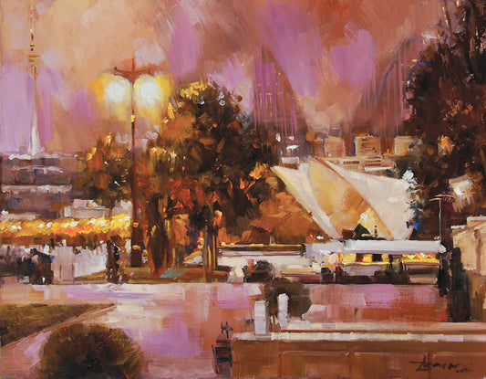 Boulevard at twilight/ giclee print