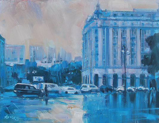 Baku: Azneft square. Four season/ Giclee print